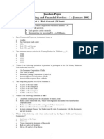 Question Paper Investment Banking and Financial Services - I: January 2002