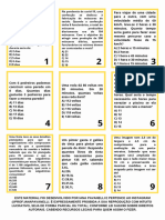 2) Tabuleiro Regra de Três Simples - Sem Gabarito Nas Cartas