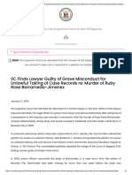 SC Finds Lawyer Guilty of Grave Misconduct For Unlawful Taking of Case Records Re: Murder of Ruby Rose Barrameda-Jimenez