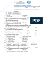 2 Periodical Exam in Science 9: Instruction