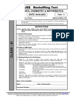 XI - Reshuffling Test - Paper - 2