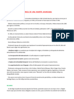 Crónica de Una Muerte Anunciada