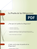 La Prueba de Las Obligaciones