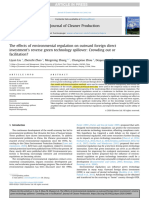 The Effects of Environmental Regulation On Outward Foreign Direct - A