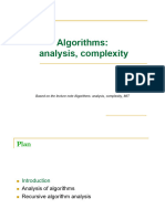 Algorithms Analysis