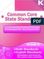 Kindergarten Common Core Assessment Workbook