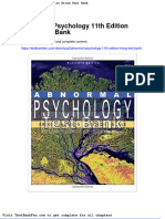 Dwnload Full Abnormal Psychology 11th Edition Kring Test Bank PDF