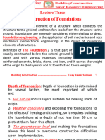 Construction of Foundations: Lecture Three