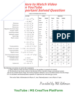 PHY101 Important Physics Formulae