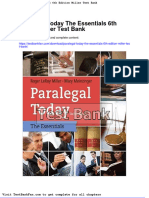 Dwnload Full Paralegal Today The Essentials 6th Edition Miller Test Bank PDF