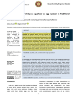 Possibility of Using 'Chickpea Aquafaba' As Egg Replacer in Traditional Cake Formulation