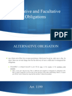 Alternative and Facultative Obligations