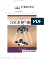 Dwnload Full System Dynamics 3rd Edition Palm Solutions Manual PDF