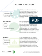 Brand Messaging Brand Audit Checklist