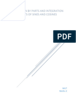 Integration by Parts and Products or Sines and Cosines