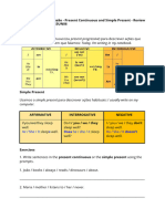 Atividade para Impressao Present Continuous and Simple Present Review and Exercises Ing6 13un06