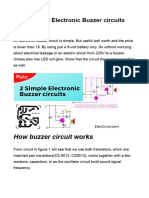 Make Simple Electronic Buzzer Circuits