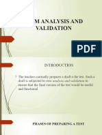 Item Analysis and Validation (Group 5)