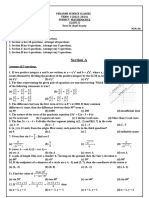 Class X Test IV - Half Yearly