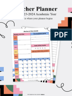 Teacher Planner For 2023-2024 Academic Year by Slidesgo