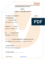 Important Questions For CBSE Class 7 Science Chapter 5 - Acids, Bases and Salts