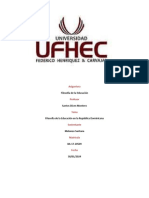 Unidad LLL Filosofía de La Educación en La República Dominicana