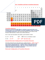 0 - D and F Block Elements