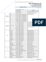 Quotation Sheet: Saef Technology LTD