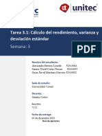 S3. Tarea 3.1. Rendimiento, Varianza y Desviacion Estandar