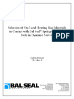 Selection of Shaft and Housing Materials For Contact With Dynamic Bal SealTR 15