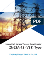 ZN63A-12 (VS1) Type Indoor High Voltage Vacuum Circuit Breaker