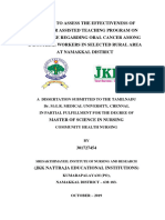 A Dissertation Submitted To The Tamilnadu Dr. M.G.R. Medical University, Chennai, in Partial Fulfillment For The Degree of