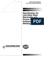 Specification For Low-Alloy Steel Electrodes and Fluxes For Submerged Arc Welding