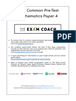 The Exam Coach 11 ISEB Common Pre-Test Mathematics Paper 4