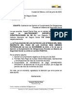 Escrito Aclaracion Opinion Negativa Imss