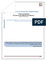 Instructivo para La Ficha de Solicitud Del Proceso de Acreditacion de Saberes-Iiversion