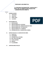 DIRECTIVA DE LIQUIDACION DE OBRA - Procesos Normal