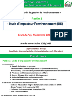 Diapositives Cours Etude Dimpact Sur Lenvironnement S6 - 2023 - Prof M. Loudiki