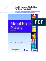 Mental Health Nursing 6Th Edition Fontaine Test Bank Full Chapter PDF