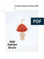 Amigurumi Navidad Ornamento Hongo PDF Patron Gratis