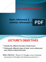 Criterian and Norm Referencing 5-Lecture