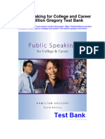 Public Speaking For College and Career 10Th Edition Gregory Test Bank Full Chapter PDF