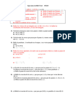 Ejercicios de RECTAS y VECTORES 4ºESO