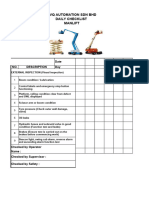 Boomlift Checklist