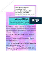 Practica 3. ANATOMÍA Y FISIOLOGÍA DEL SENTIDO DE LA VISTA. Rosario Saide León Aguilera 602