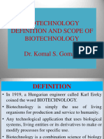 Scope of Biotechnology