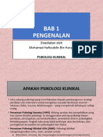 BAB 1 - Pengenalan Kepada Psikologi Klinikal