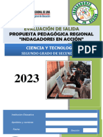 EVALUACIÓN Salida 2° 2023 - 10 de Noviembre Indagadores en Acción