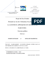 Projet de Fin D'études Présenté en Vue de L'obtention D'un Diplôme de La Licenece Appliquee en Genie Civil Parcours: Travaux Publics