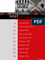 Safety Data Sheet: Acetone SDS Clorox Bleach SDS Ethanol SDS Ethyl Acetate SDS GE Silicone SDS Methanal SDS